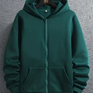 Men's Casual Zipper Hooded Jacket