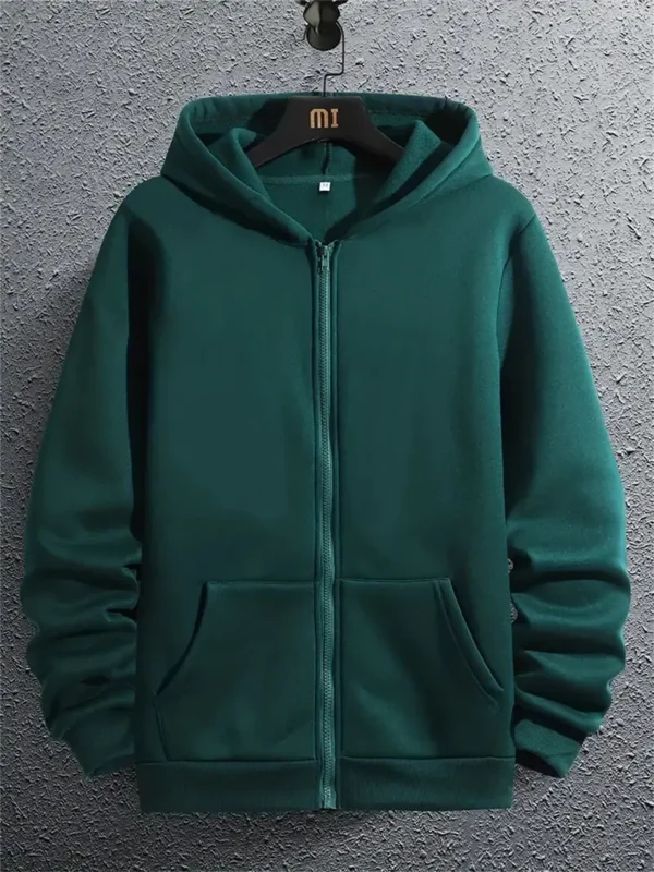 Men's Casual Zipper Hooded Jacket