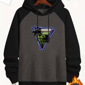 Premium Ultimate Comfort Hoodie – Triangle & Coconut Trees Design, Trendy , Perfect for Fall & Winter | Hoodiesfusion