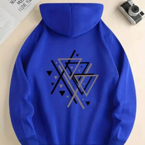 Premium Stylish Men's Hoodie – Relaxed Fit, Geometric Triangle Print | Hoodiesfusion