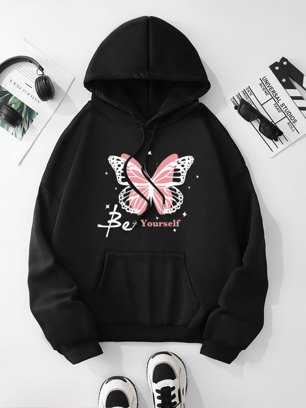 hoodie with butterfly print