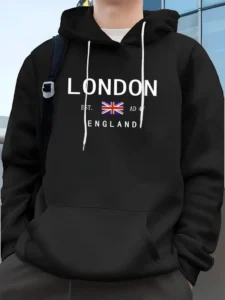 High-Quality Hoodie – London Graphic, Regular Fit, Fall/Winter Fabric | Hoodiesfusion